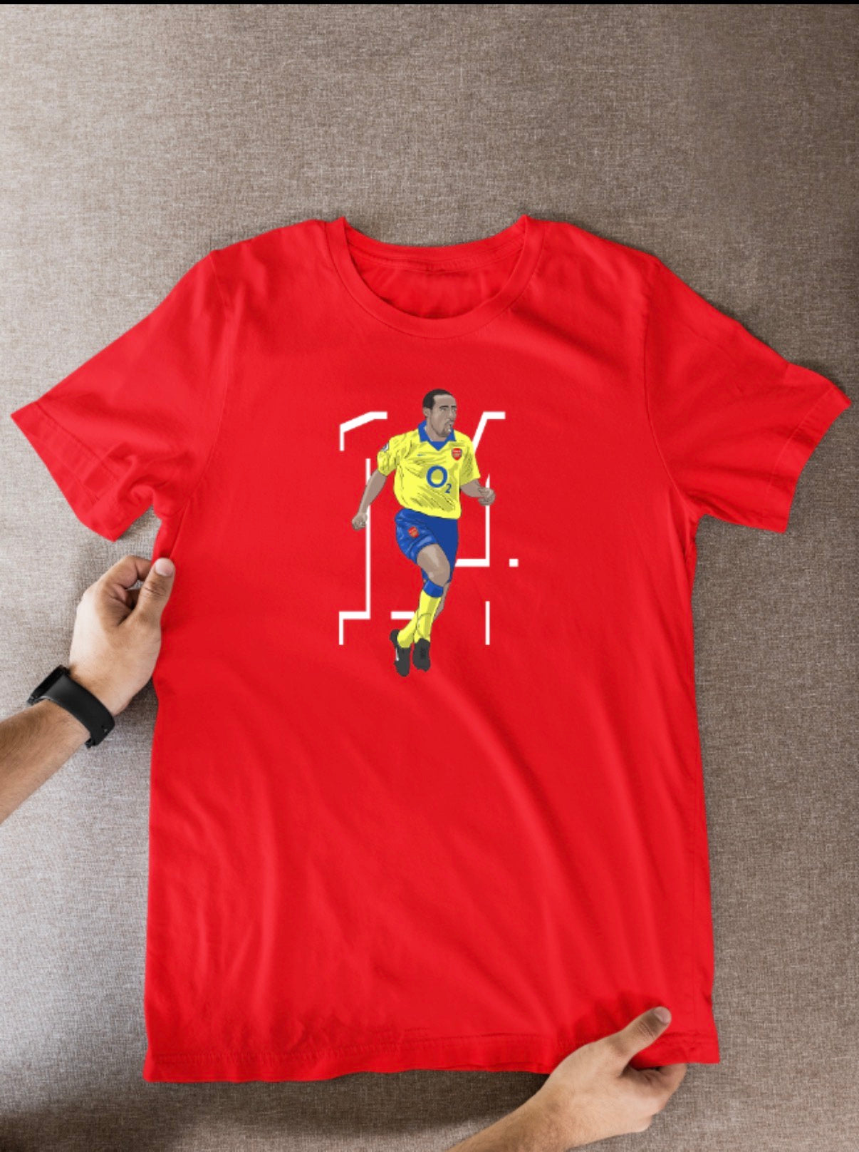 Thierry Henry Unofficial Arsenal Football Cartoon Graphic art T shirts - Tcb Cartoon Printing