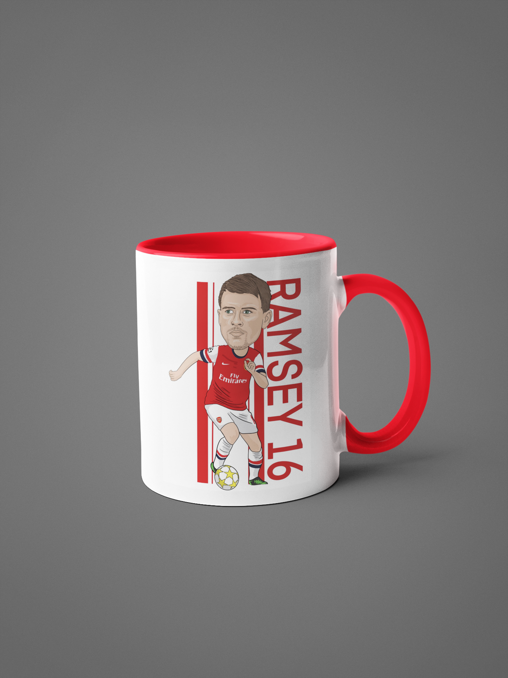 Aaron Ramsey Arsenal Cartoon Fan Art Made 11oz ceramic Mug
