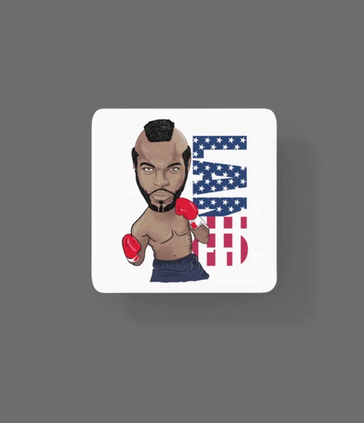 Rocky movie theme various Cartoon Fan Art Made MDF Coaster - Tcb Cartoon Printing