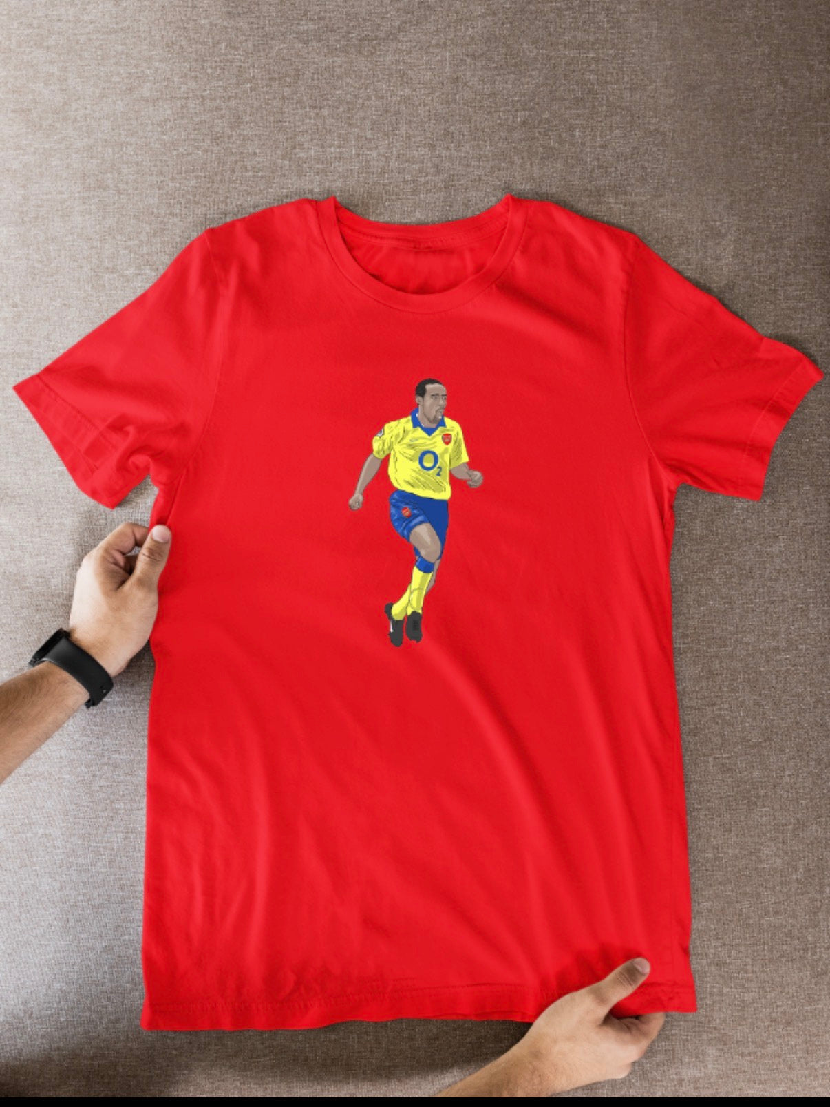 Thierry Henry Unofficial Arsenal Football Cartoon Graphic art T shirts - Tcb Cartoon Printing
