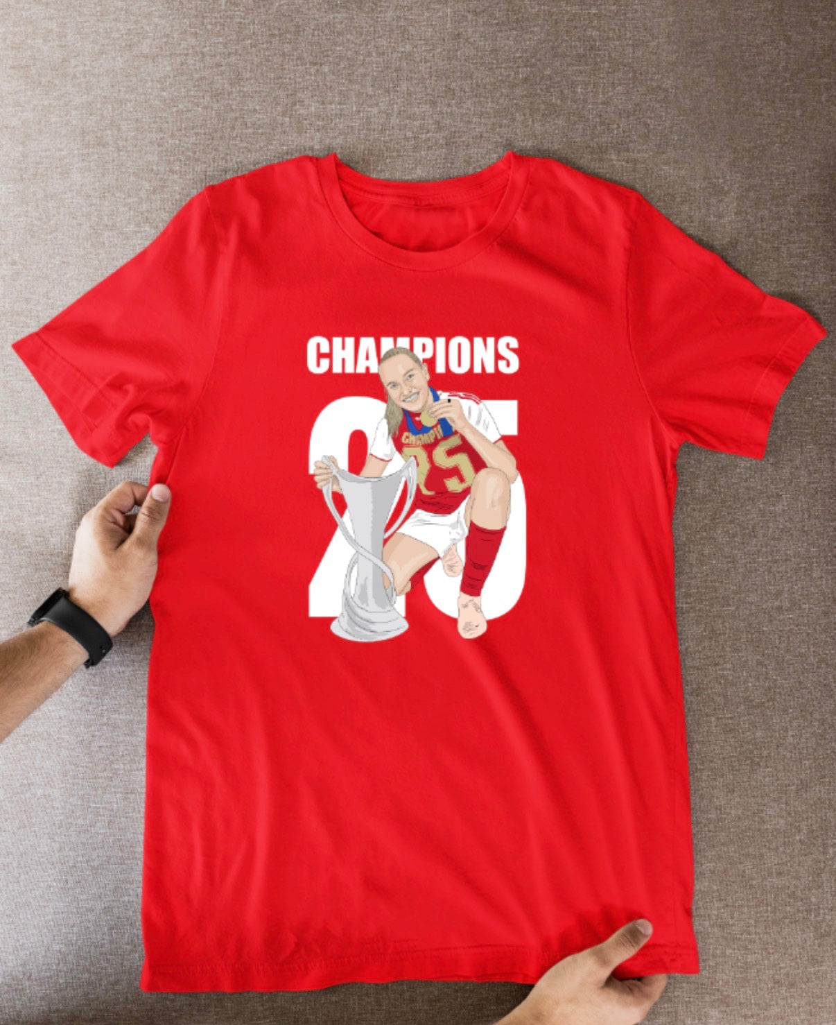 Frida Maanum Arsenal Women's T-Shirt - Cartoon Graphic Soccer Fan Wear