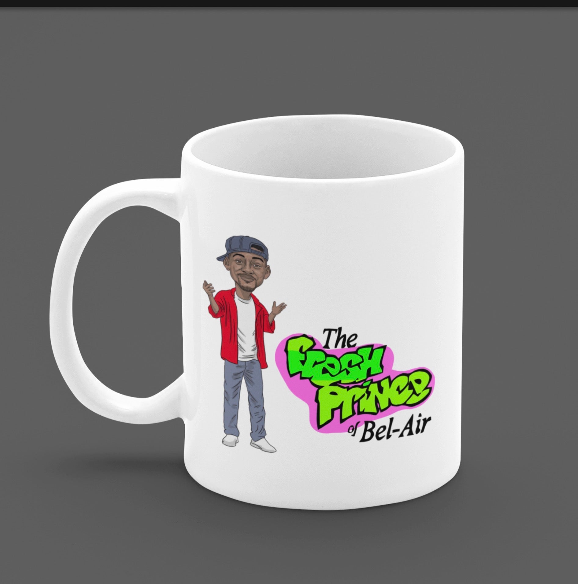 Will Smith Fresh Prince of Bel Air - 90s TV show Theme Cartoon Graphic Tea & Coffee Gift Mug