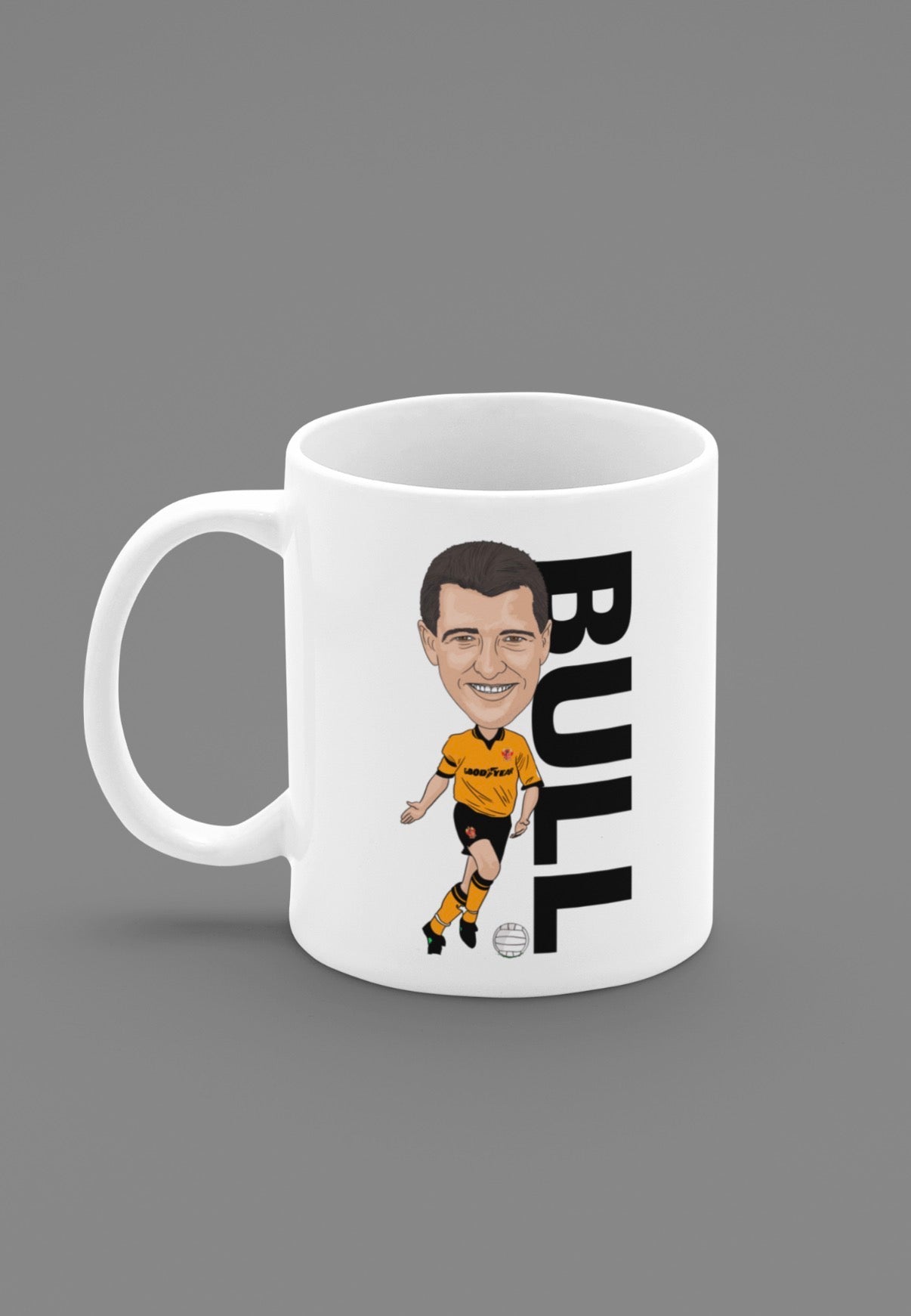Steve Bull Wolves Cartoon Fan Art Made 11oz ceramic Mug - Tcb Cartoon Printing