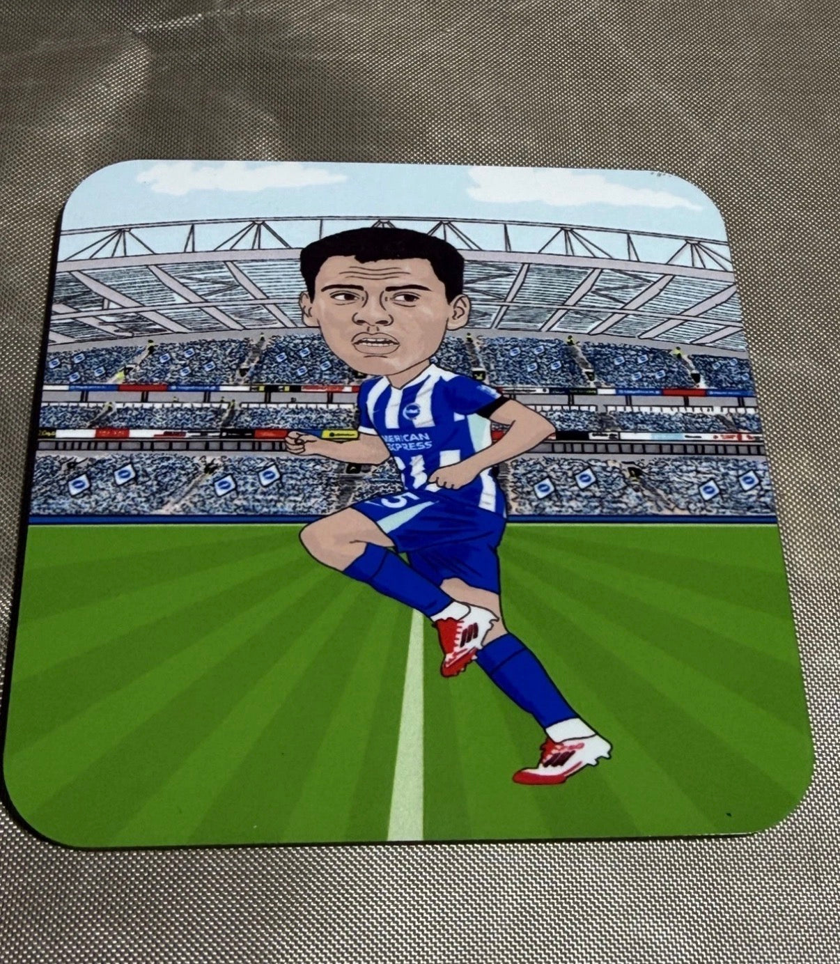 Diego Gómez Brighton Football Coaster - Cartoon Graphic Art MDF Coaster