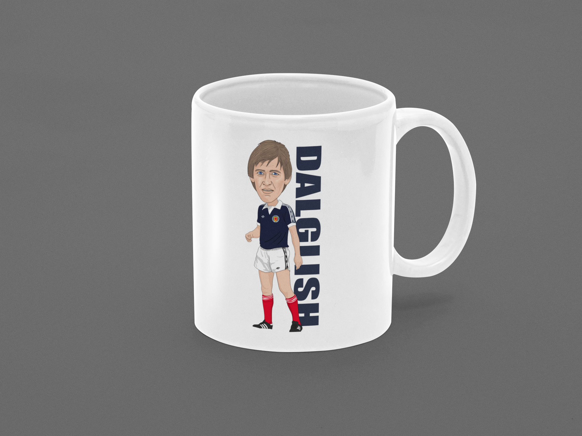 Kenny Dalglish Mug - Scotland Cartoon Fan Art 11oz Ceramic Mug