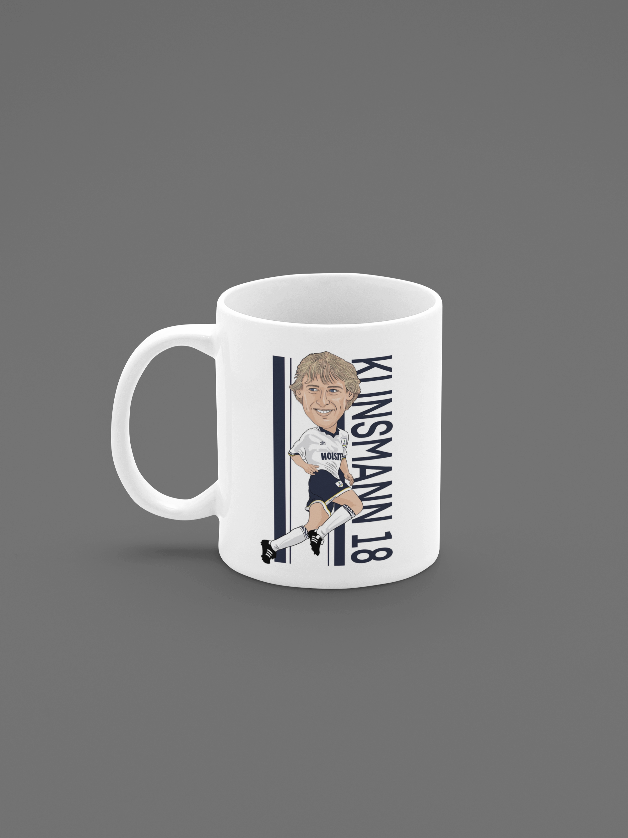 Jürgen Klinsmann Tottenham Cartoon Fan Art 11oz Ceramic Mug - Perfect Jürgen Klinsmann Mug for Fans
