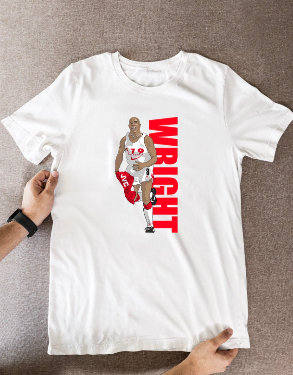 Ian Wright Arsenal T-Shirt: Cartoon Graphic Soccer Fan Wear