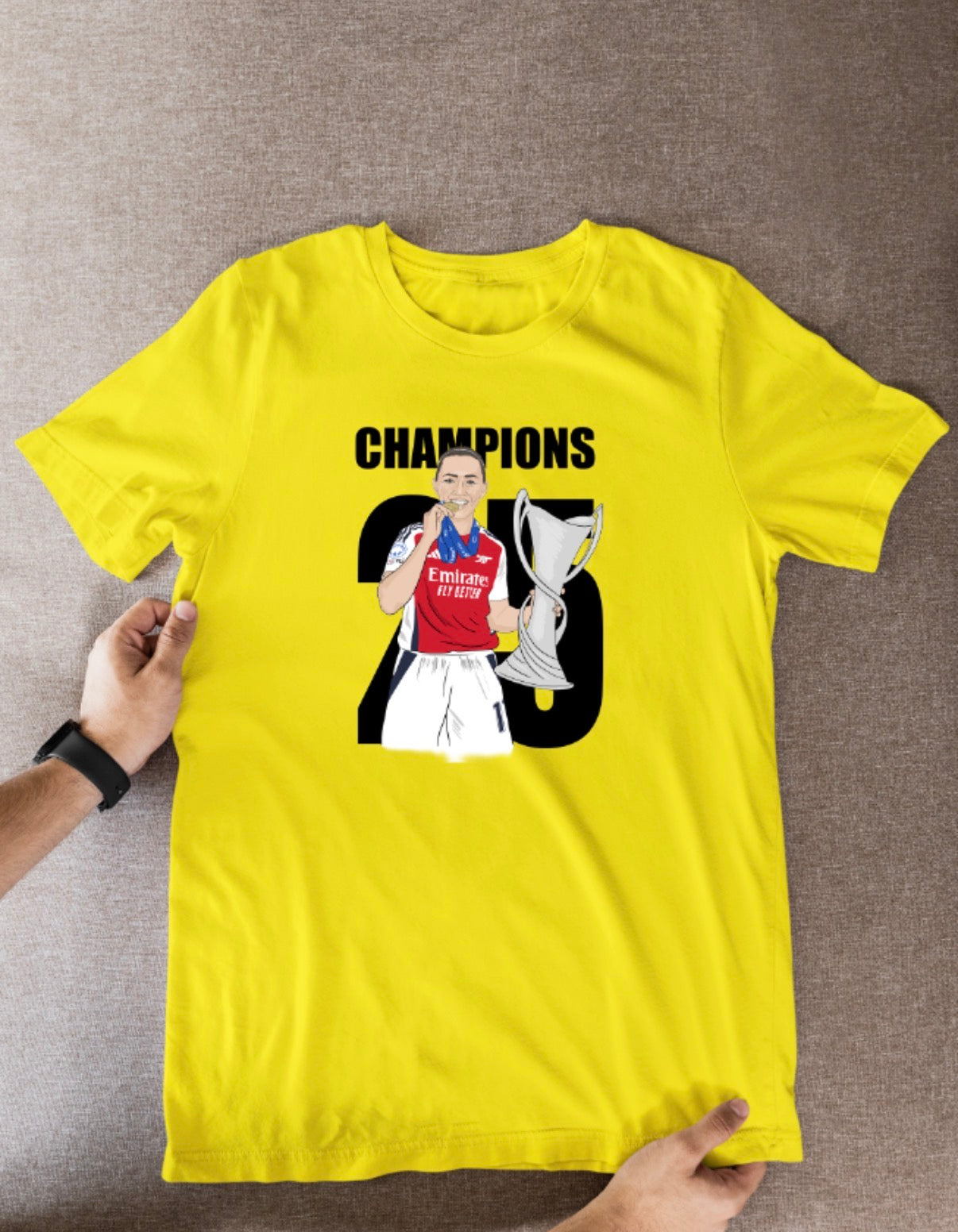 Katie McCabe Arsenal Women's T-Shirt - Cartoon Graphic Soccer Fan Wear