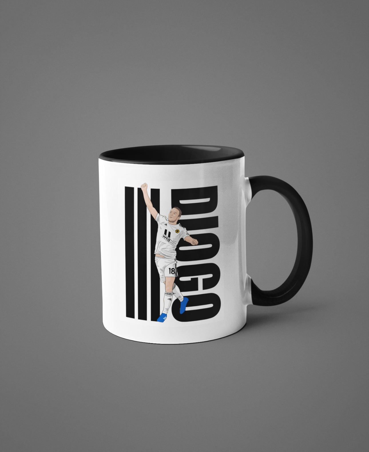 Diogo Jota Wolves Cartoon Fan Art Made 11oz ceramic Mug - Tcb Cartoon Printing