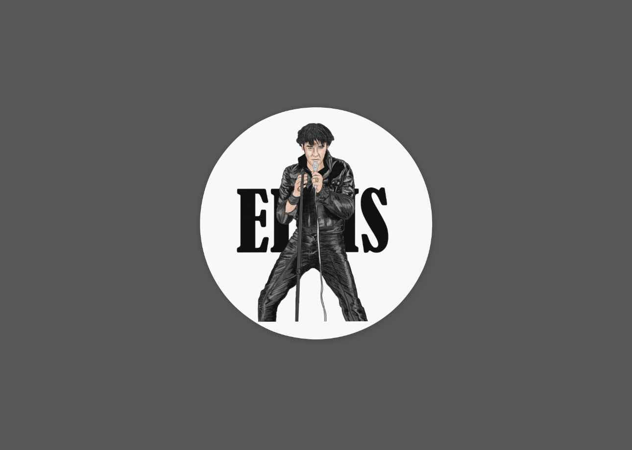 Elvis Presley 68 theme Cartoon Fan Art Made MDF Coaster