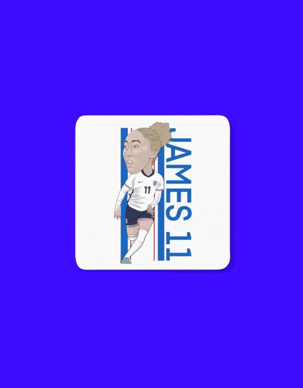 Lauren James Chelsea Woman's Football Coaster - Unofficial Cartoon Graphic Art MDF Coaster