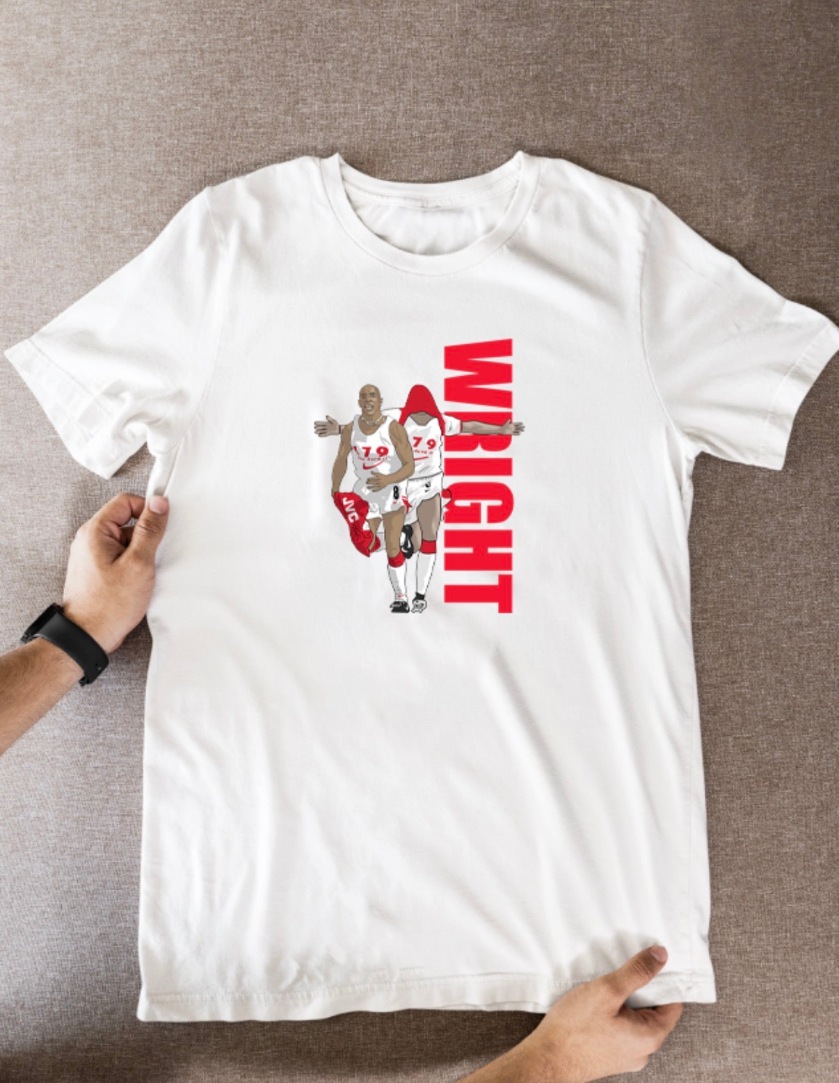 Ian Wright Arsenal T-Shirt - Cartoon Graphic Soccer Fan Wear
