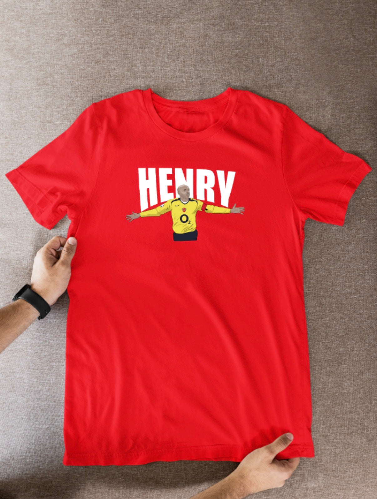 Thierry Henry Unofficial Arsenal Football Cartoon Graphic art T shirts - Tcb Cartoon Printing