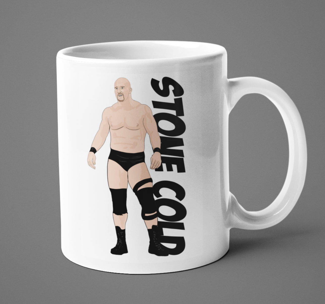 Stone Cold Steve Austin wrestling Cartoon Fan Art Made 11oz ceramic Mug - Tcb Cartoon Printing