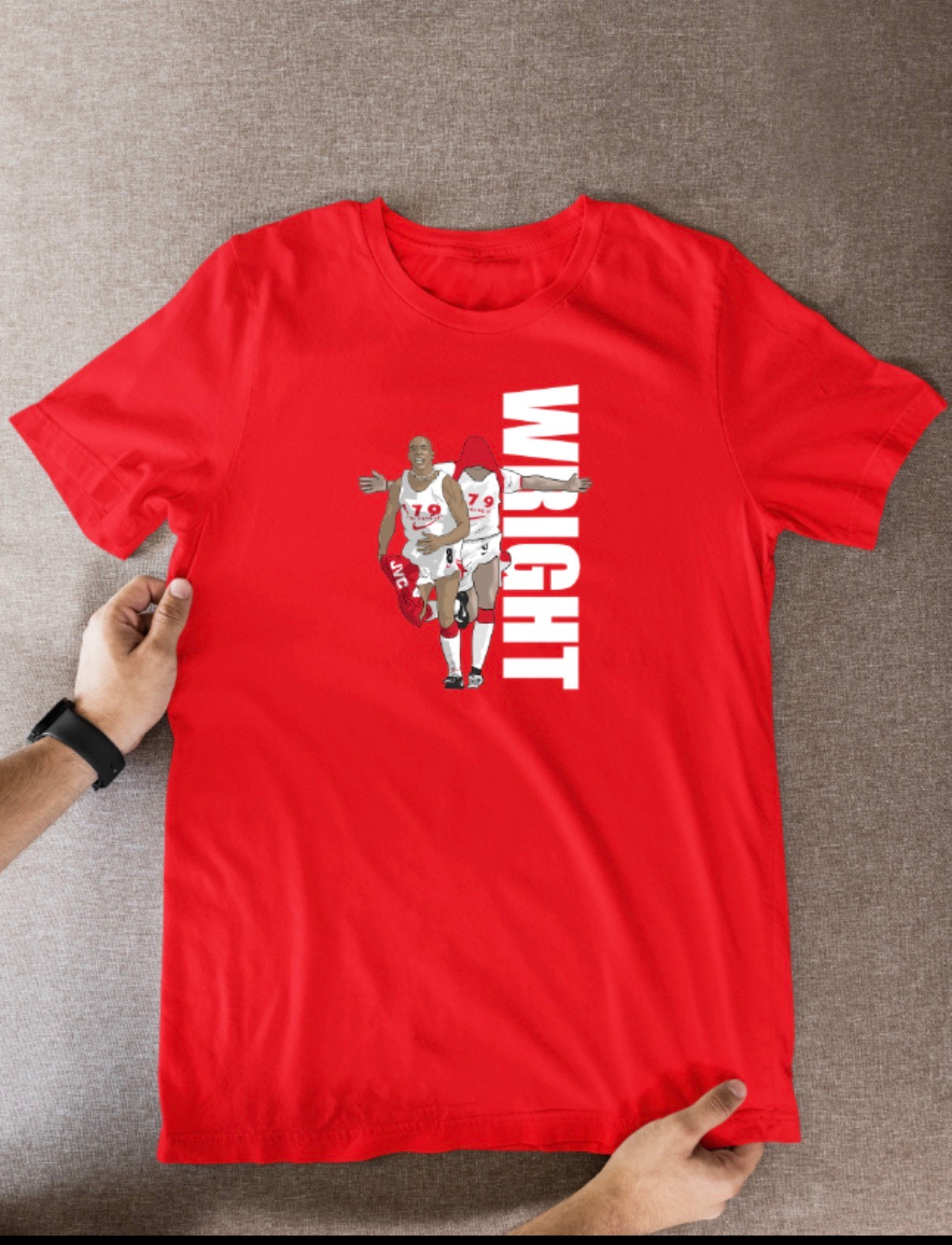 Ian Wright Arsenal T-Shirt - Cartoon Graphic Soccer Fan Wear