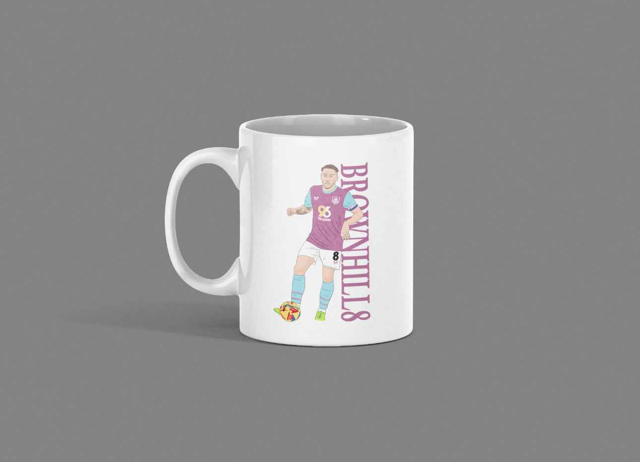 Josh Brownhill Burnley Cartoon Fan Art Made 11oz ceramic Mug