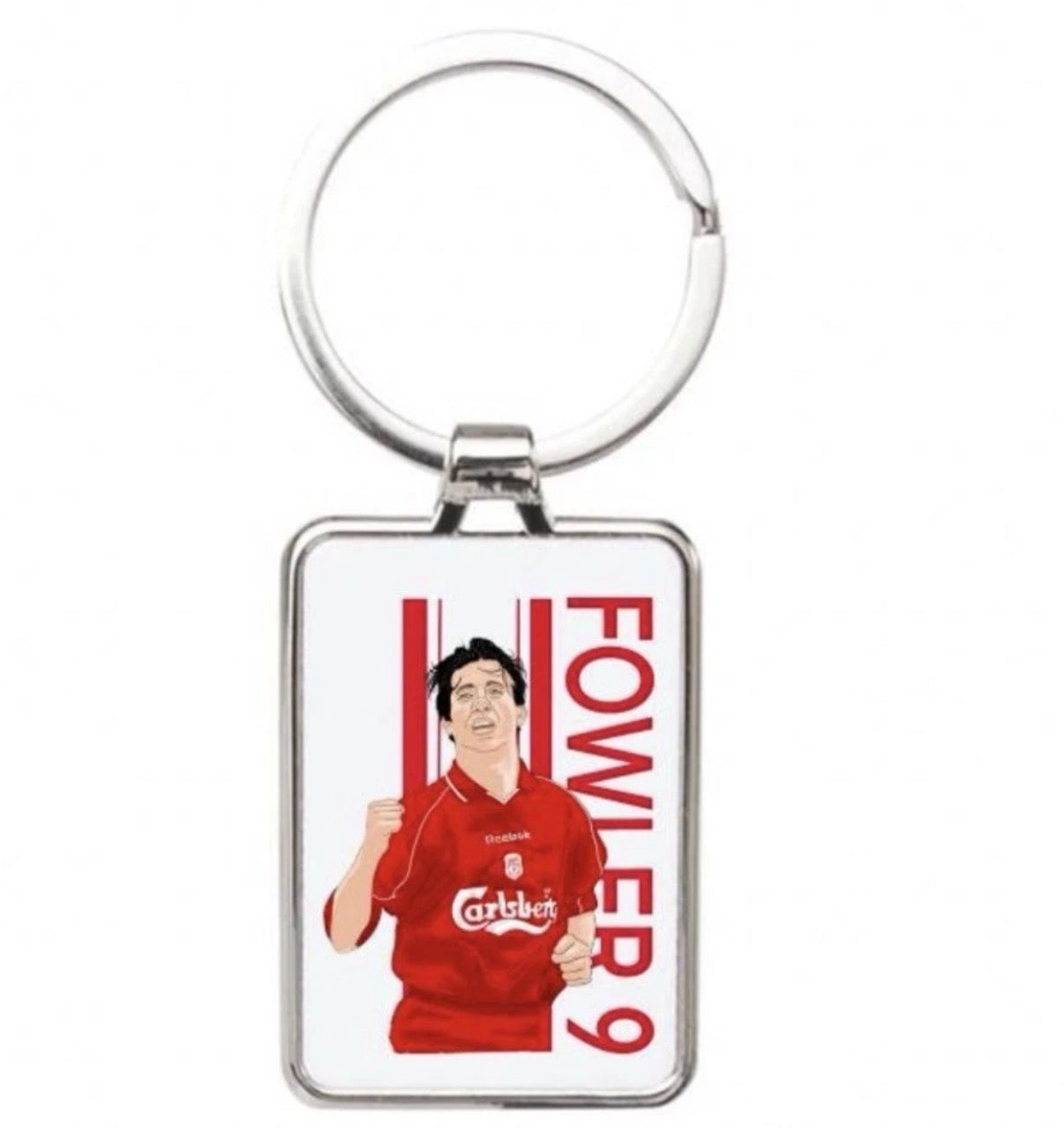 Robbie Fowler Liverpool Keychain - Cartoon Graphic Art Keyring