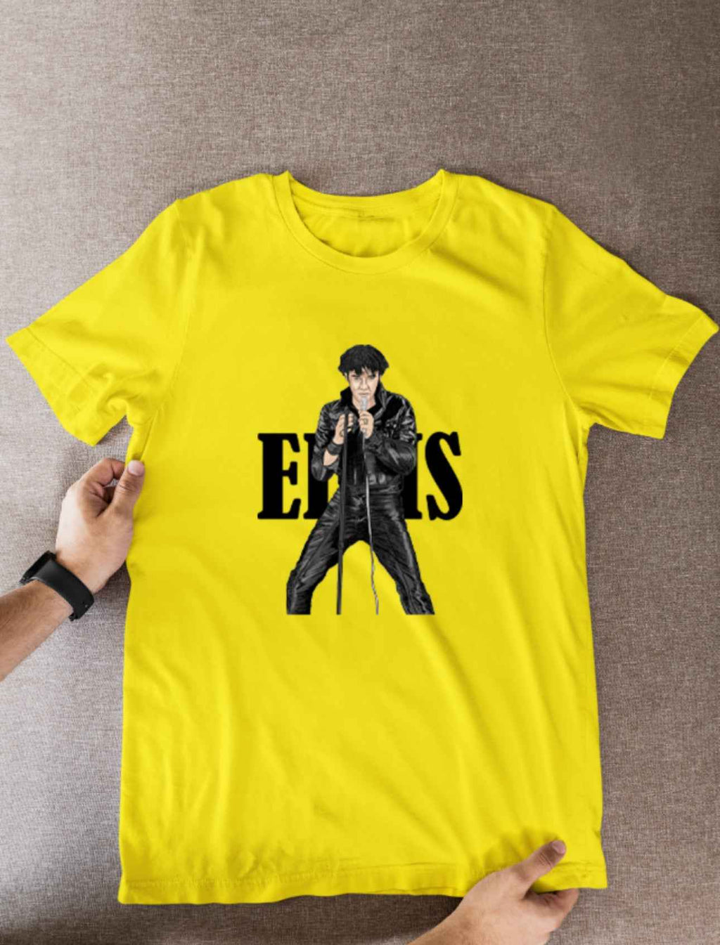Elvis Presley 1968 Unofficial Cartoon Graphic Soccer T-Shirt: Fan Wear