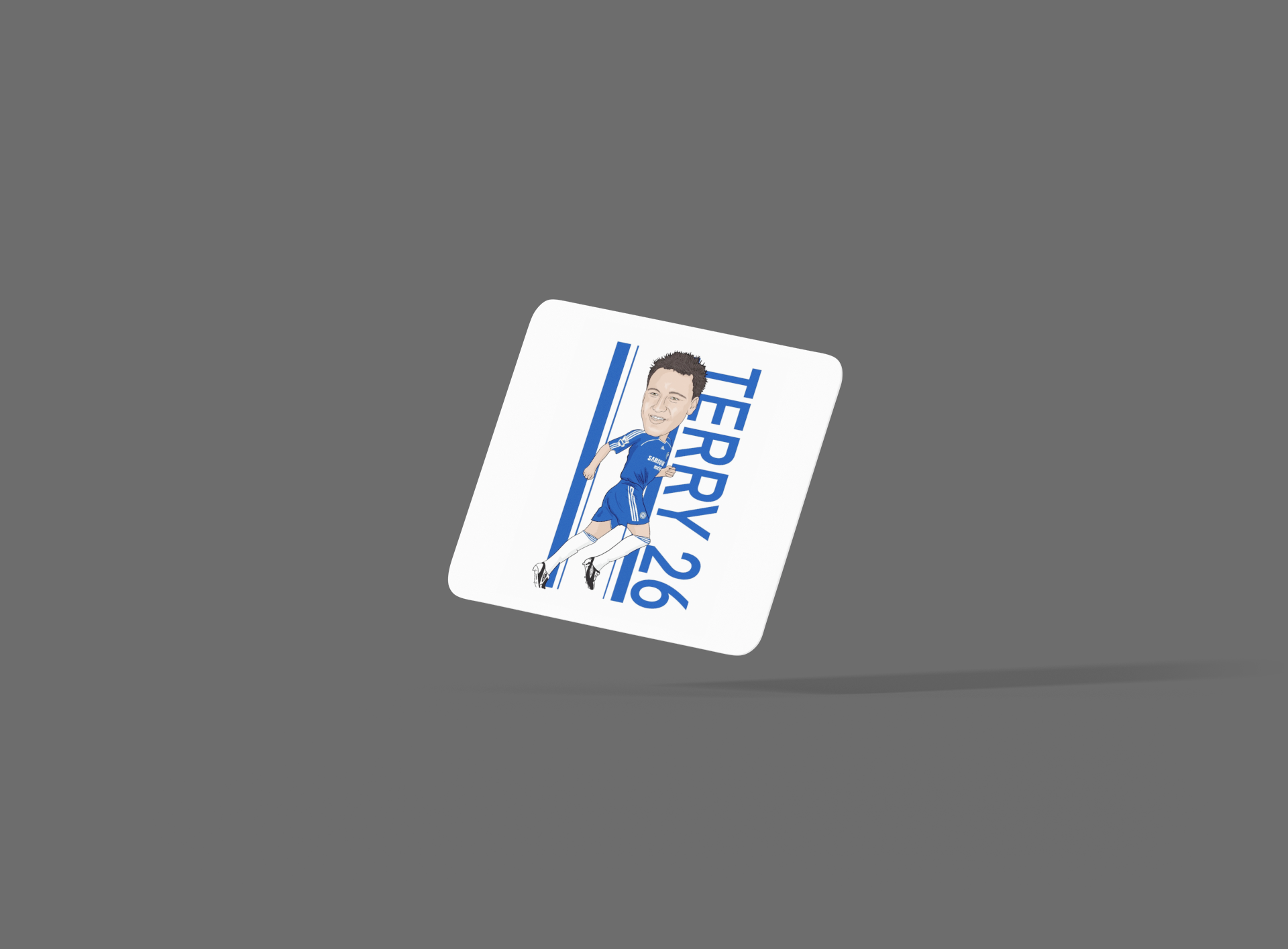 John Terry Chelsea Coaster - Unofficial Football Cartoon Graphic Art MDF Coaster