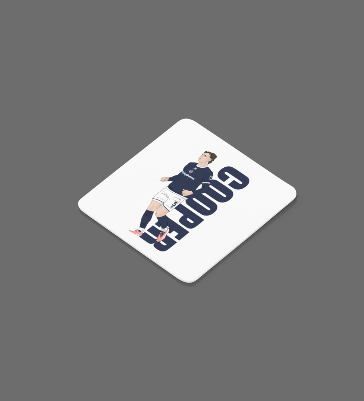 Jake Cooper Millwall Coaster - Cartoon Graphic MDF Drinks Coaster