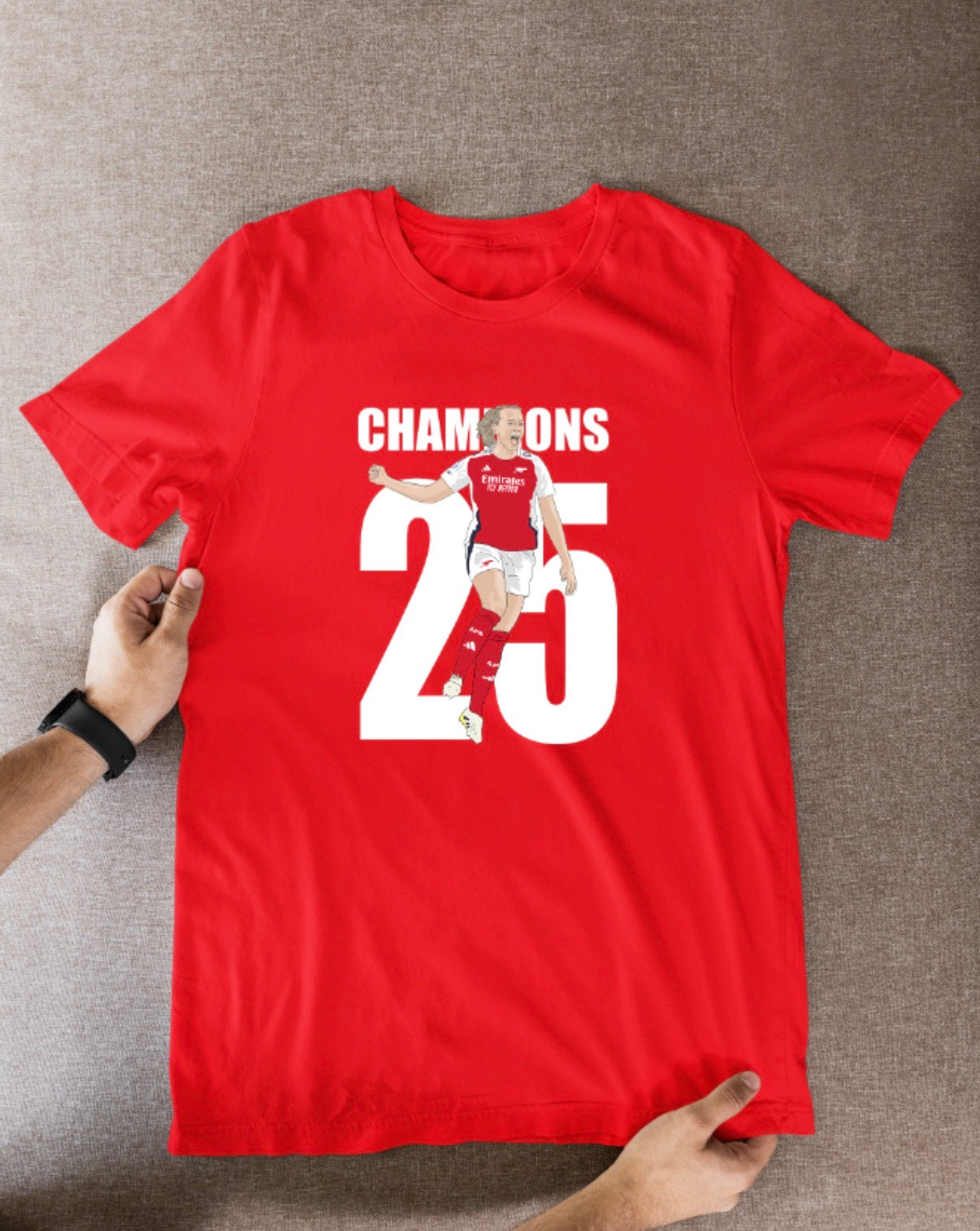 Stina Blackstenius Arsenal T-Shirt - Women's Cartoon Graphic Soccer Fan Wear