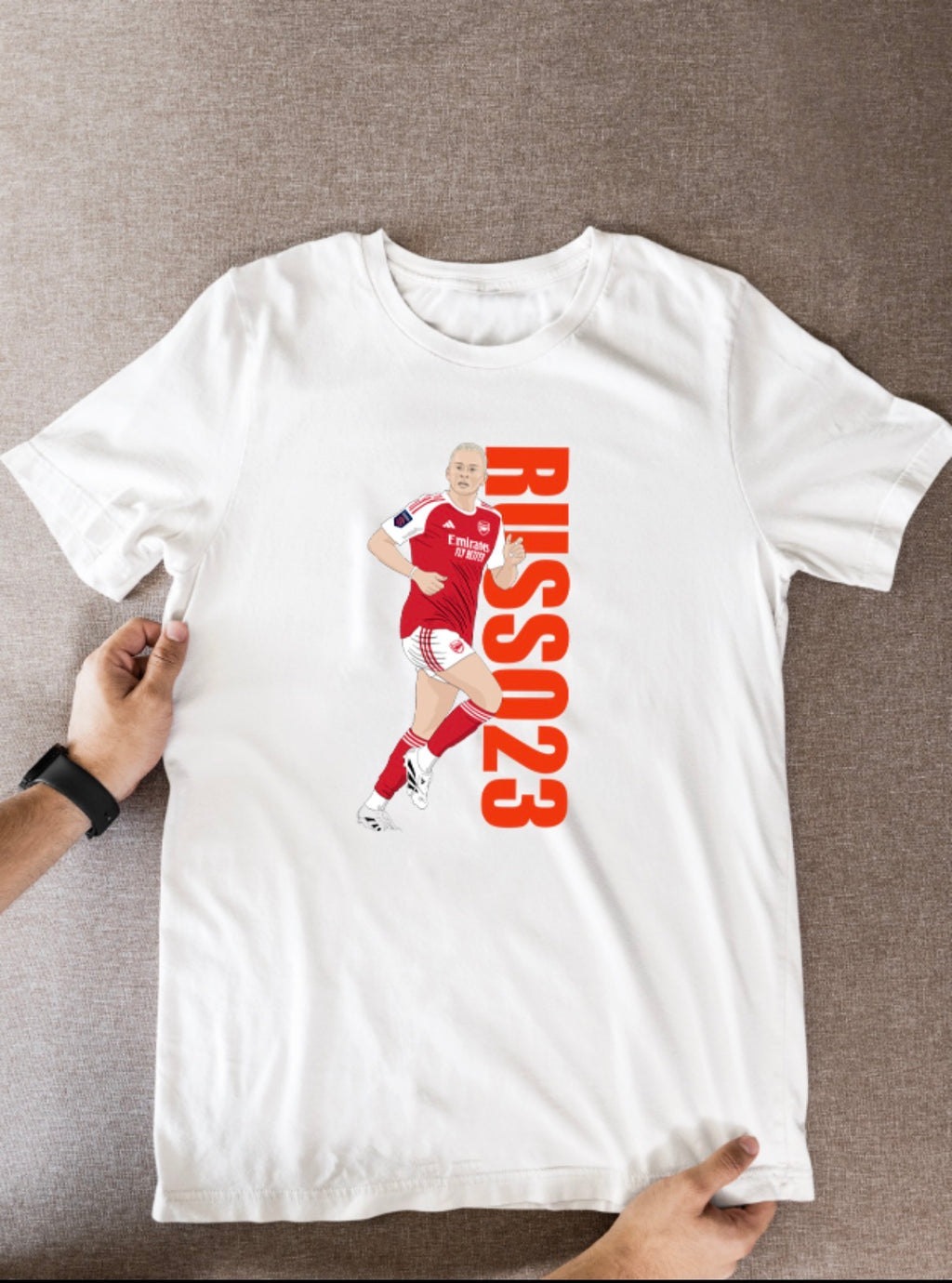 Alessia Russo Arsenal Women's T-Shirt - Cartoon Graphic Soccer Fan Wear