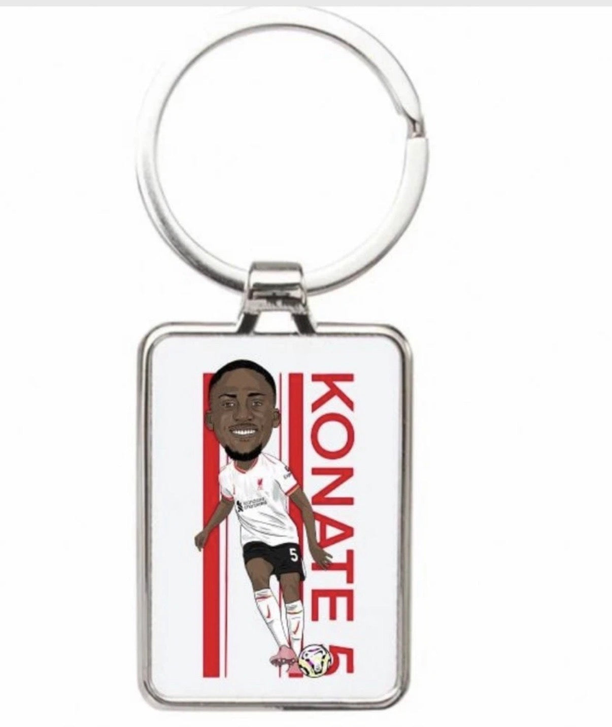 Ibrahima Konaté Acrylic Keychain Liverpool Cartoon Graphic Art Keyring