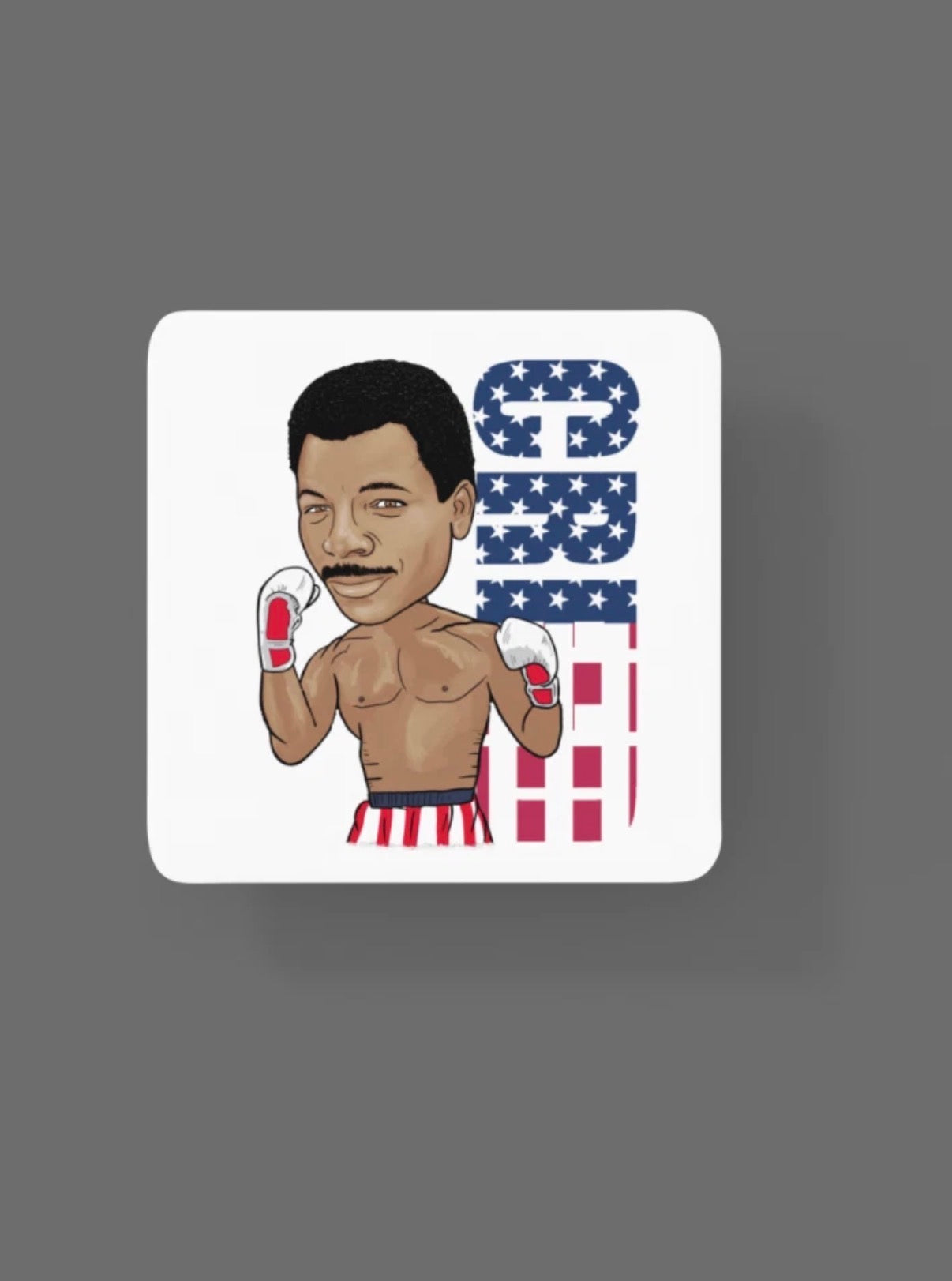Rocky movie theme various Cartoon Fan Art Made MDF Coaster - Tcb Cartoon Printing