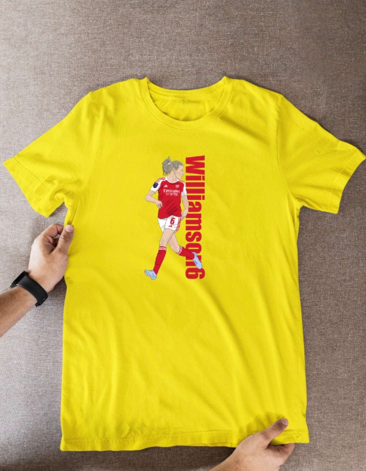 Leah Williamson Arsenal Women's T-Shirt - Cartoon Graphic Fan Wear