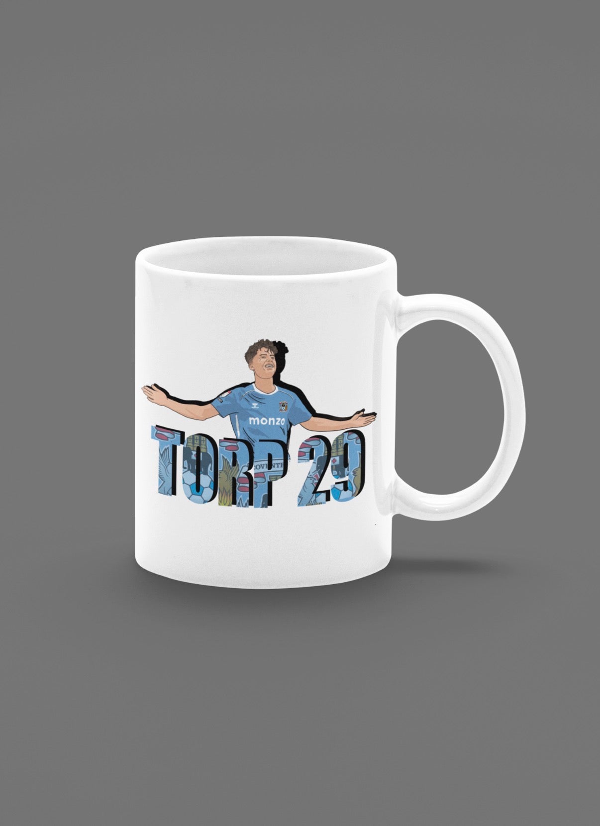Victor Torp Coventry City Fan Art Mug - 11oz Ceramic Coffee Cup