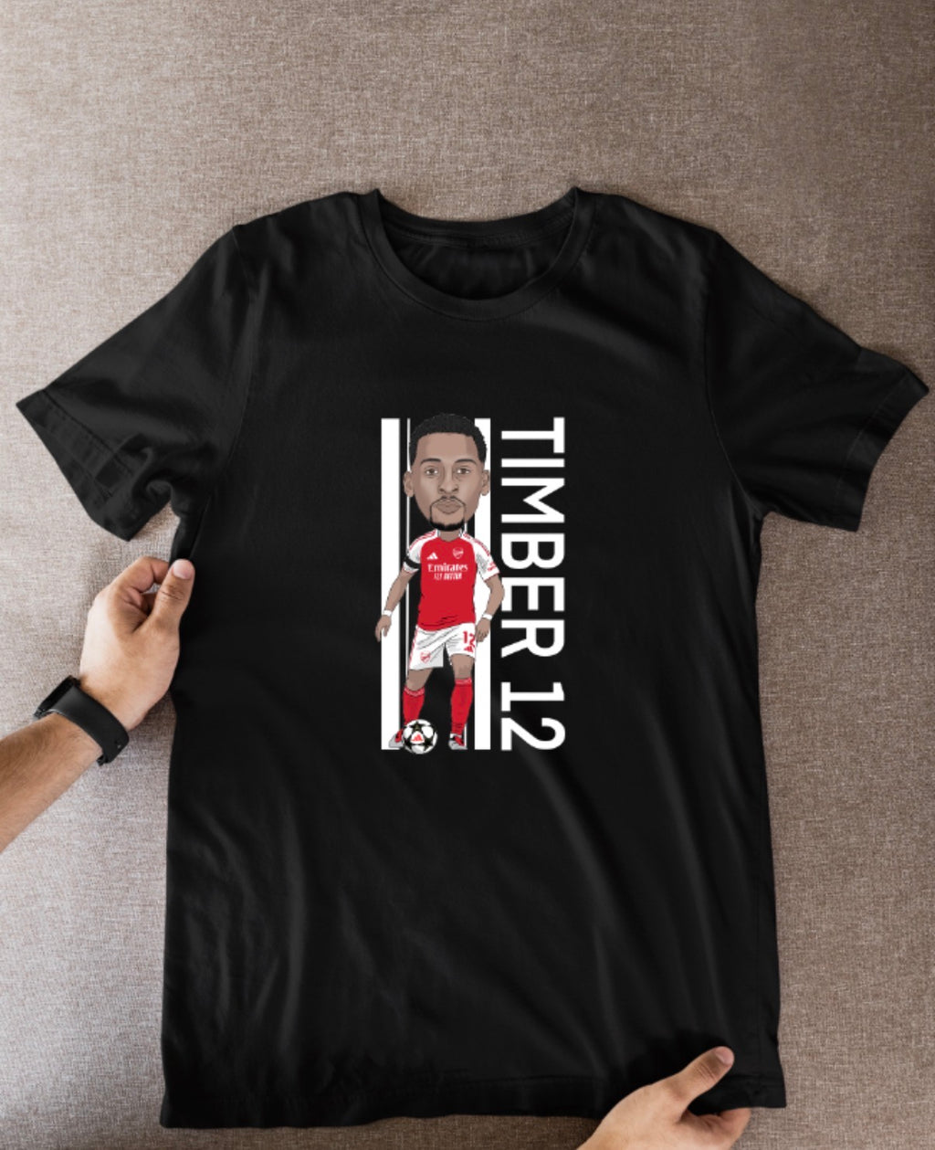 Jurrien Timber Arsenal T-shirt - Unofficial Cartoon Graphic Art Design