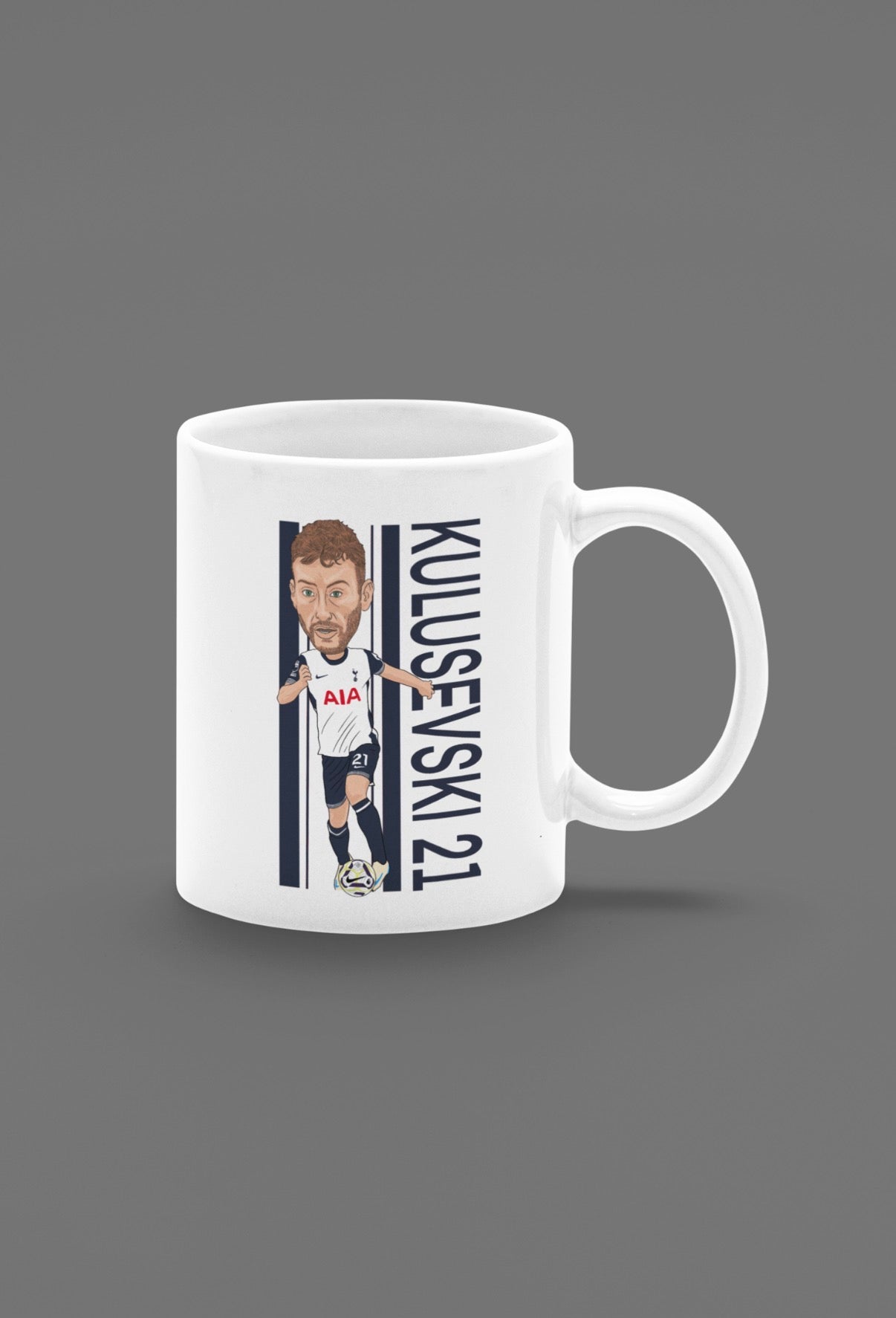 Dejan Kulusevski Mug - Tottenham Cartoon Fan Art 11oz Ceramic Mug