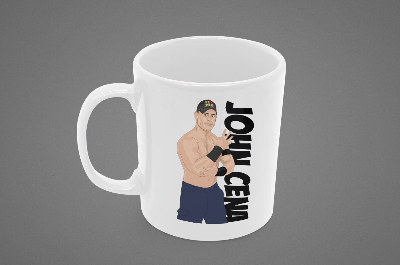 John Cena wrestling Cartoon Fan Art Made 11oz ceramic Mug - Tcb Cartoon Printing