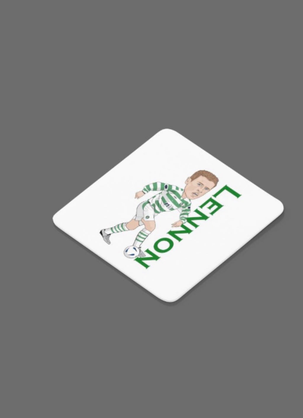 Neil Lennon Celtic Football Cartoon Graphic MDF Coaster - Tcb Cartoon Printing