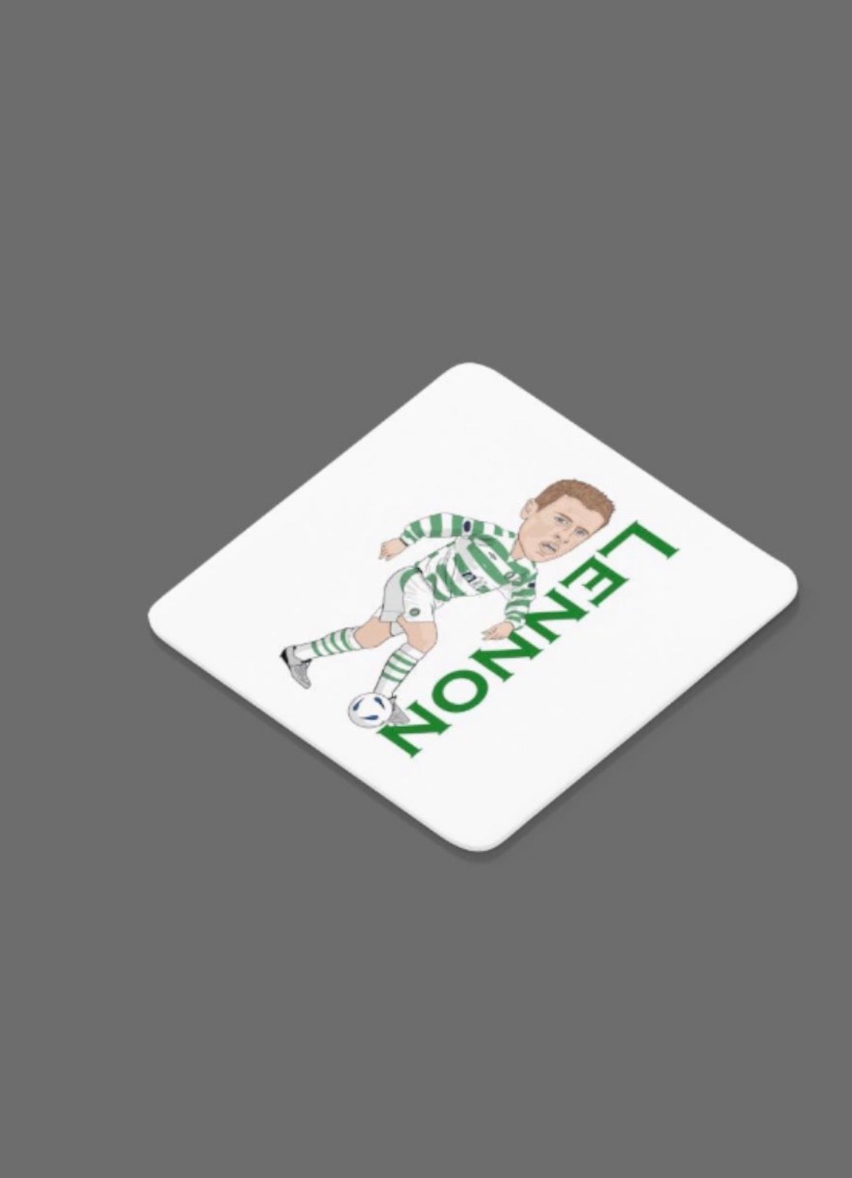 Neil Lennon Celtic Football Cartoon Graphic MDF Coaster - Tcb Cartoon Printing