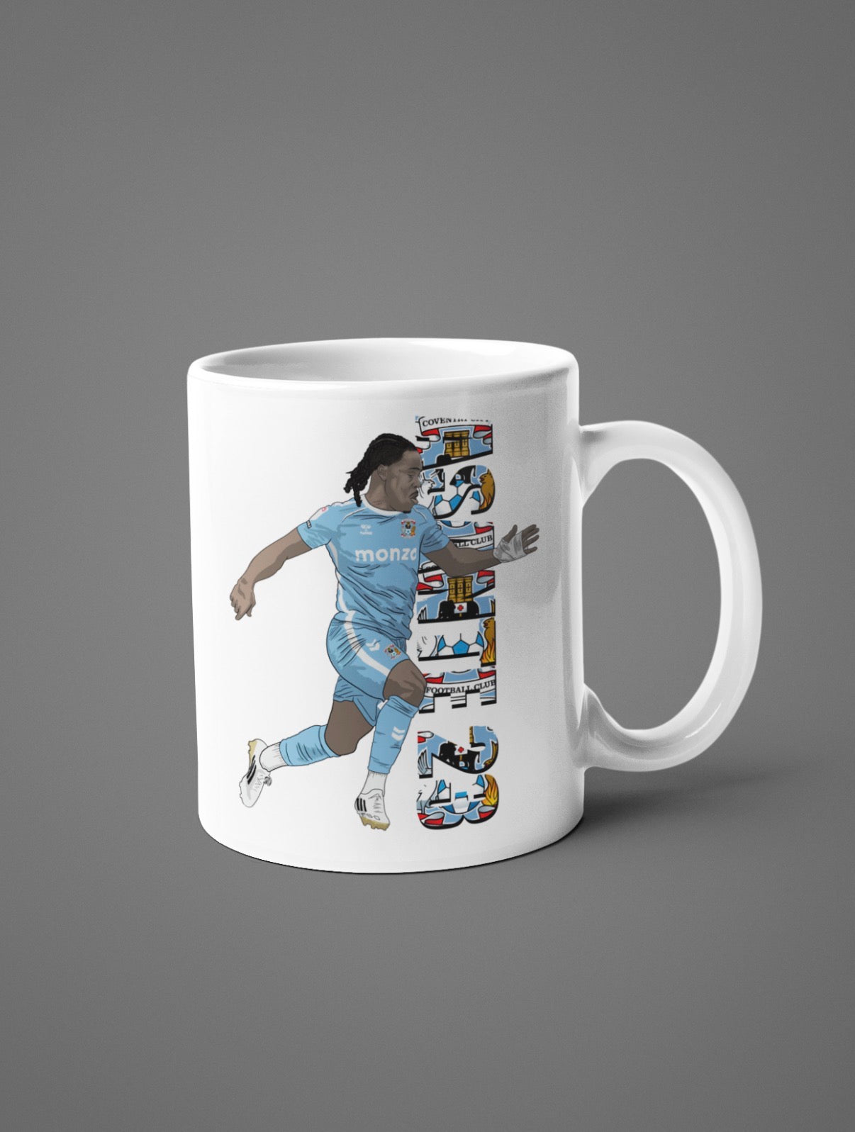 Brandon Thomas-Asante Mug - Coventry City Cartoon Fan Art 11oz Ceramic Mug