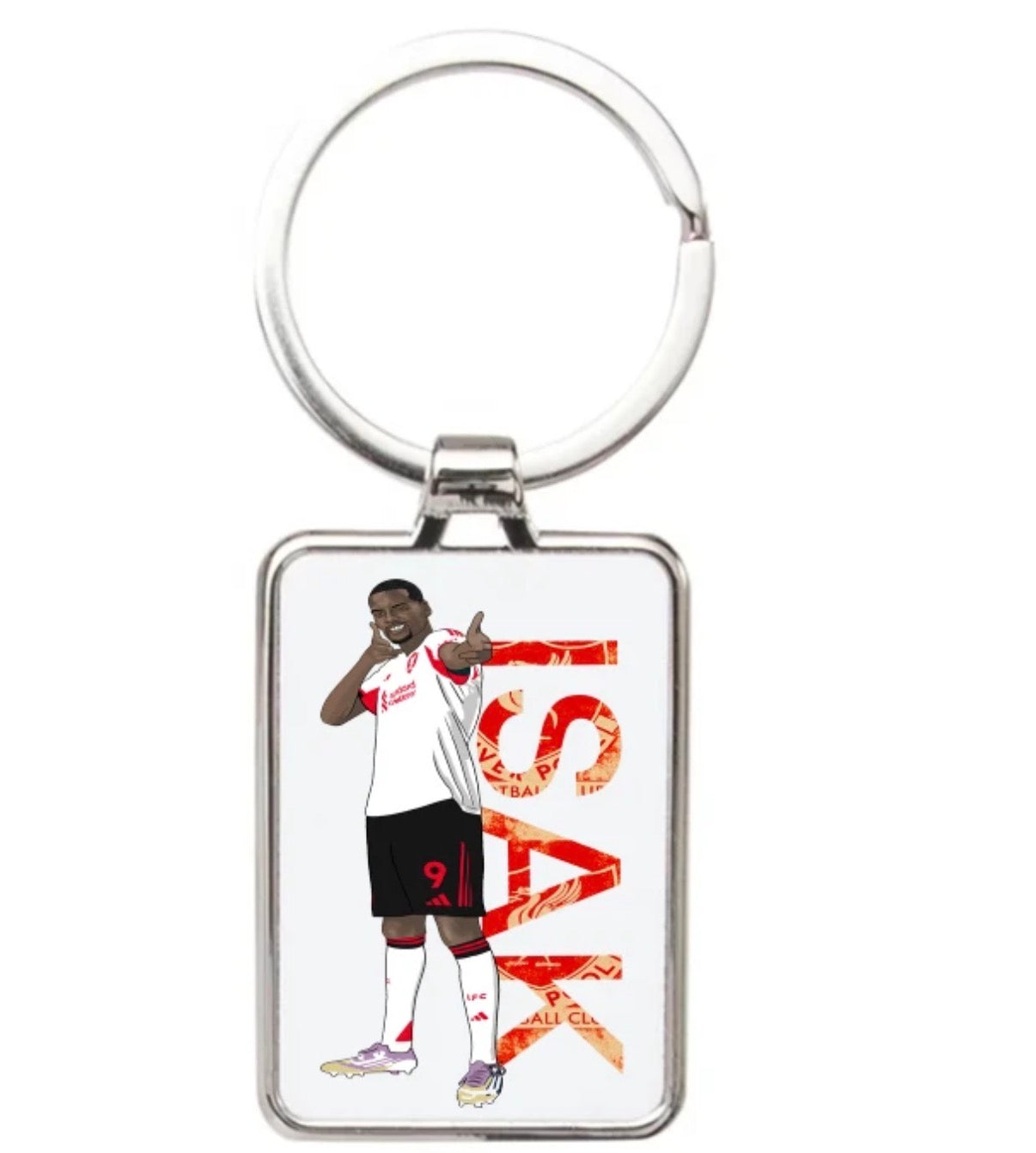 Alexander Isak Keychain - Liverpool Cartoon Graphic Art Acrylic Keyring
