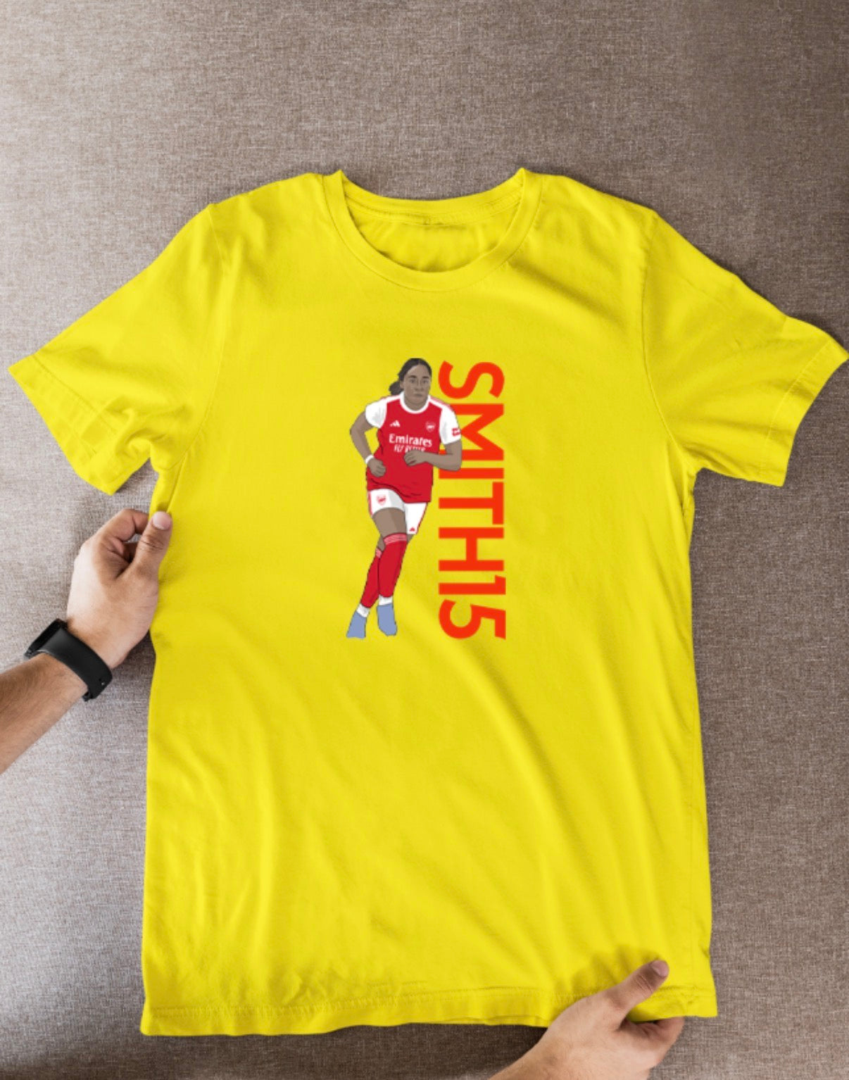 Olivia Smith Arsenal Women's T-Shirt: Cartoon Graphic Soccer Fan Wear