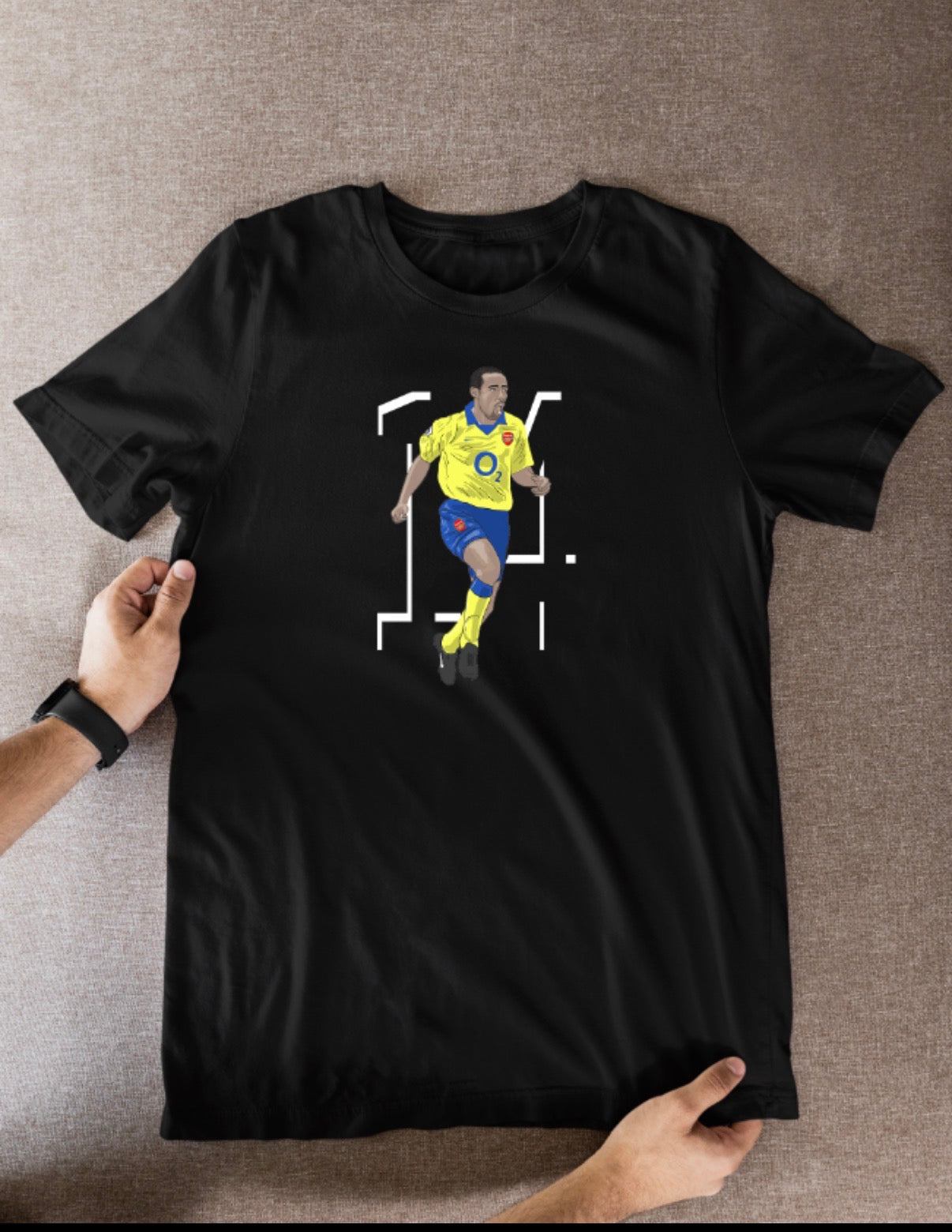 Thierry Henry Unofficial Arsenal Football Cartoon Graphic art T shirts - Tcb Cartoon Printing