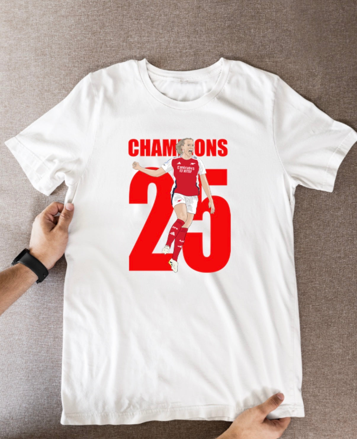 Stina Blackstenius Arsenal T-Shirt - Women's Cartoon Graphic Soccer Fan Wear