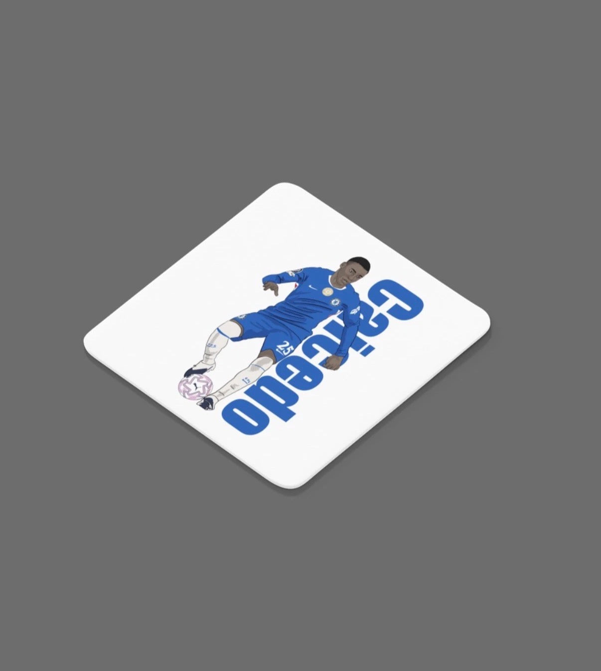 Moisés Caicedo Football Coaster - Chelsea Unofficial Cartoon Graphic Art MDF Coaster