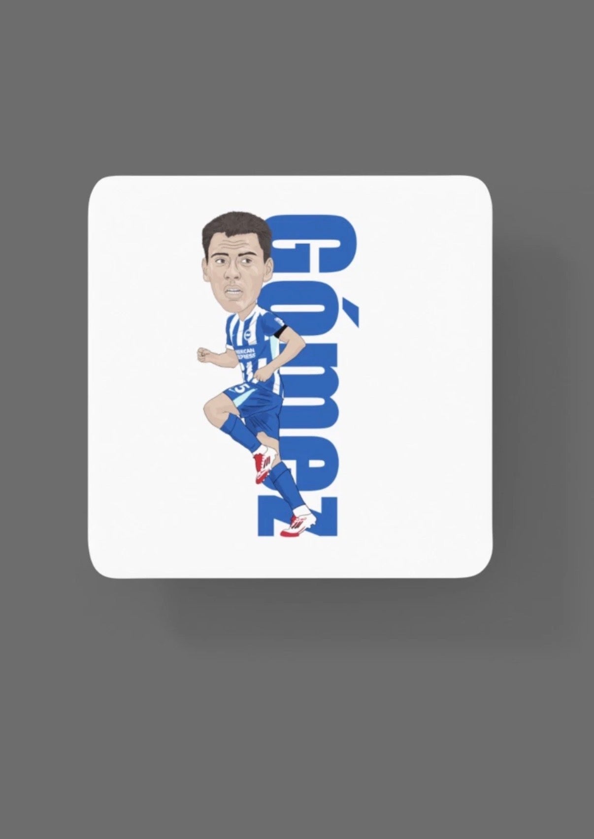 Diego Gómez Brighton Football Coaster - Cartoon Graphic Art MDF Coaster