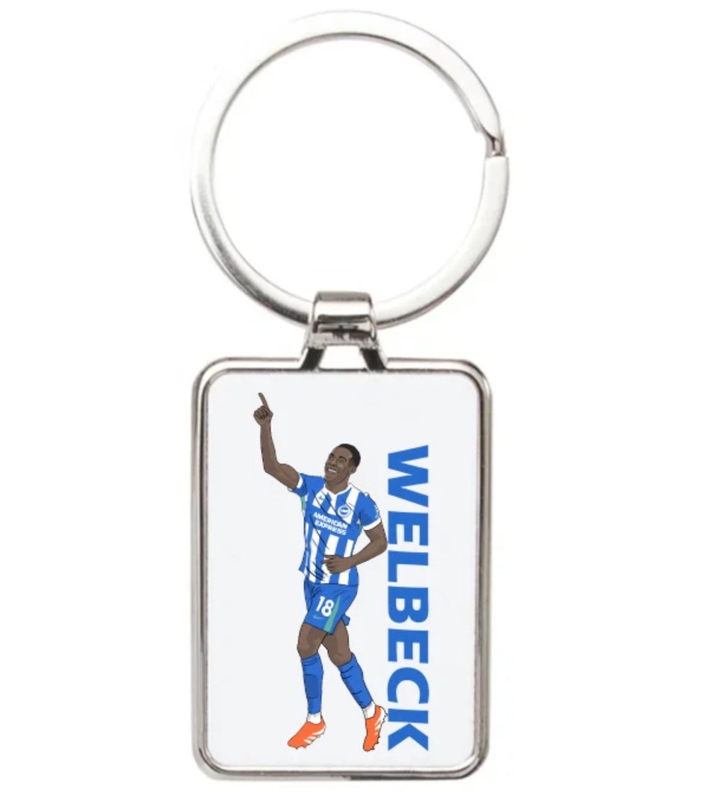 Danny Welbeck Keychain - Brighton & Hove Albion Cartoon Acrylic Keyring