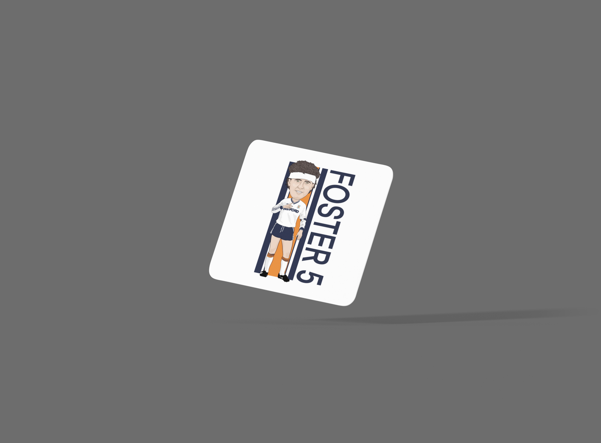 Steve Foster Luton Town Coaster - Unofficial Football Cartoon Graphic MDF Coaster