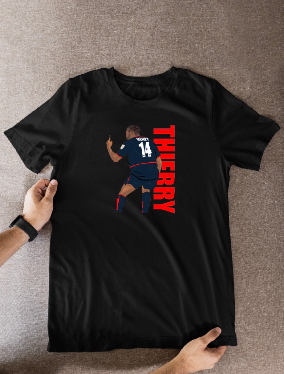 Thierry Henry Unofficial Arsenal Football Cartoon Graphic art T shirts - Tcb Cartoon Printing