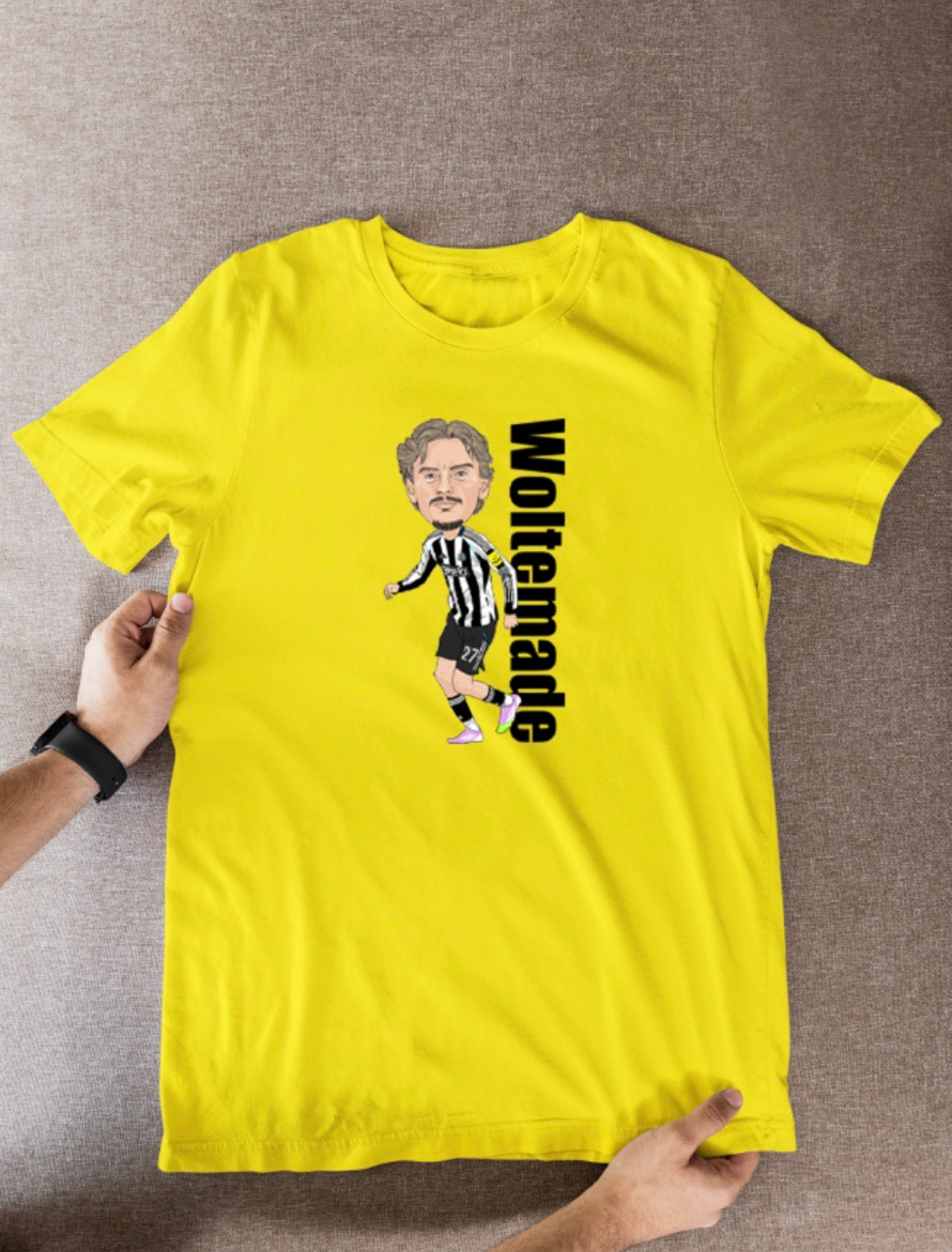 Nick Woltemade Newcastle United T-Shirt - Cartoon Graphic Soccer Fan Wear