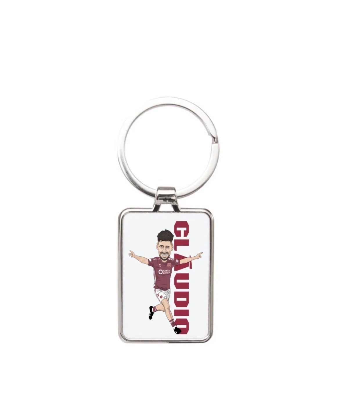 Cláudio Braga Hearts Football Cartoon Graphic art Acrylic keychain ,keyring - Tcb Cartoon Printing
