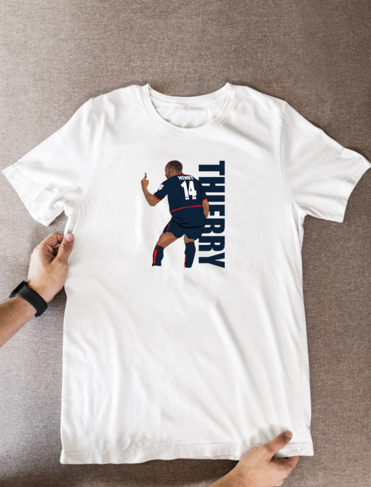 Thierry Henry Unofficial Arsenal Football Cartoon Graphic art T shirts - Tcb Cartoon Printing