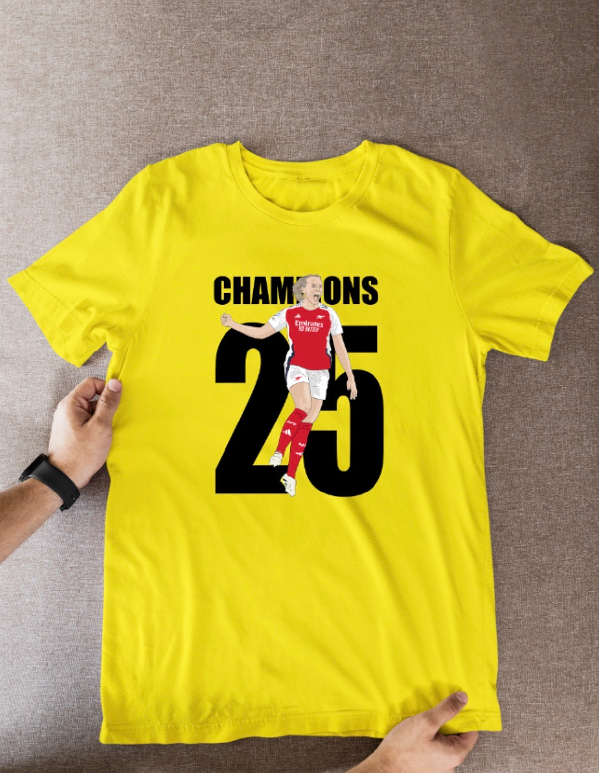 Stina Blackstenius Arsenal T-Shirt - Women's Cartoon Graphic Soccer Fan Wear