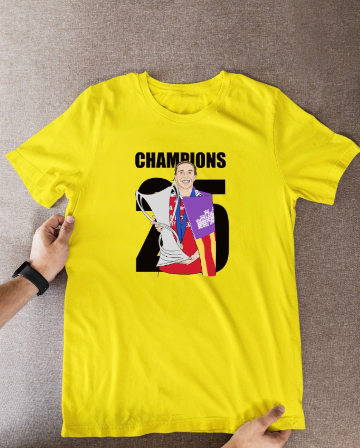 Mariona Caldentey Soccer T-Shirt: Arsenal Woman’s Cartoon Graphic Fan Wear